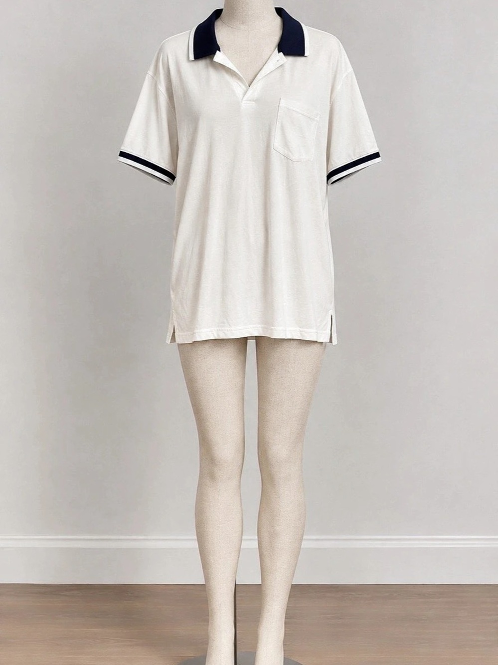 The Normal Brand Vintage Slub Pocket Polo White